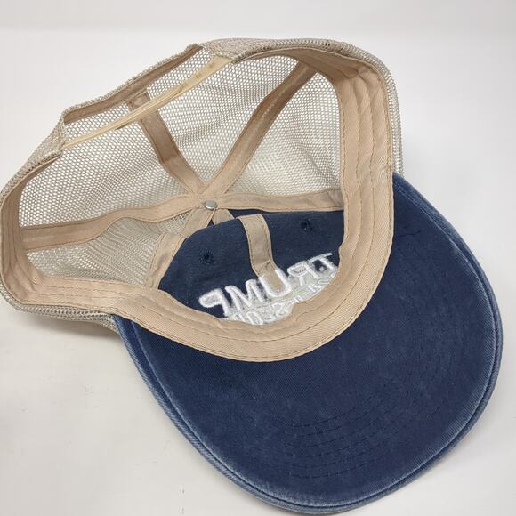 Trump 2024 The Sequel Snapback Trucker Hat Blue One Size Mesh Back - Picture 7 of 8